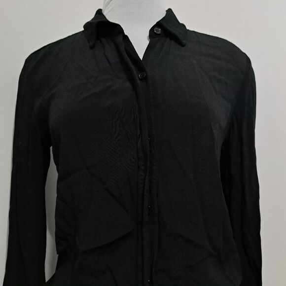 Monrow Crepe Long Sleeve Moto Boho Jumpsuit Small Black NWT - Picture 11 of 16